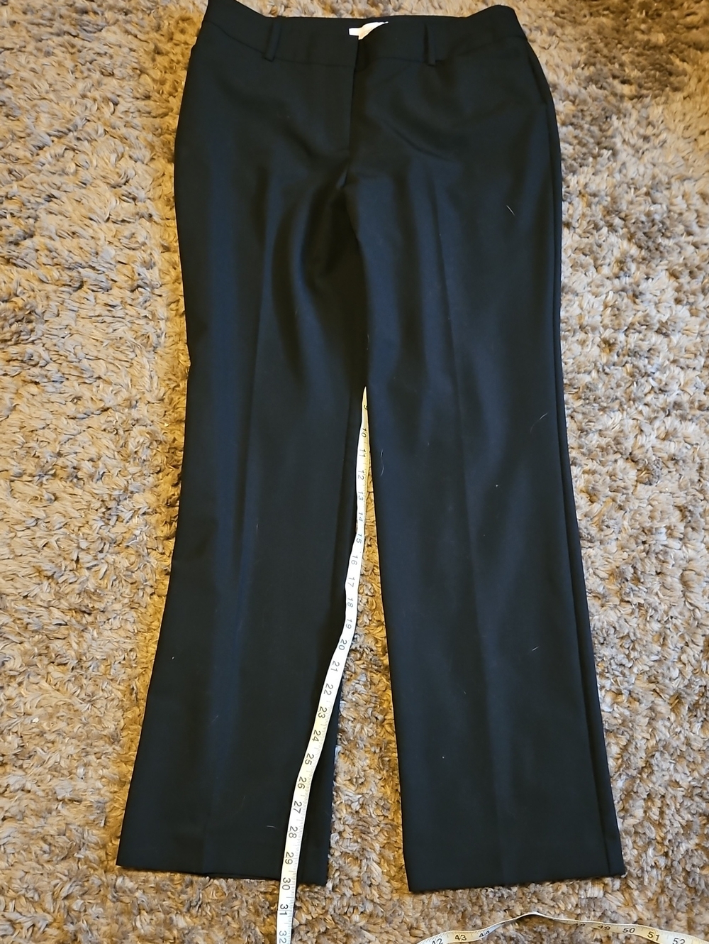 Liz Claiborne Audra Curvy Womens Straight Mid Rise Trouser Black Misses 8